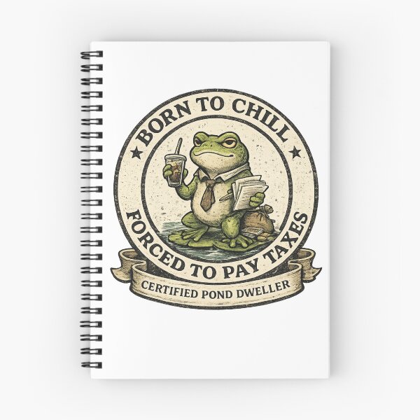 Item preview, Born To Chill Forced To Pay Taxes Funny Frog designed and sold by EK-Studio.