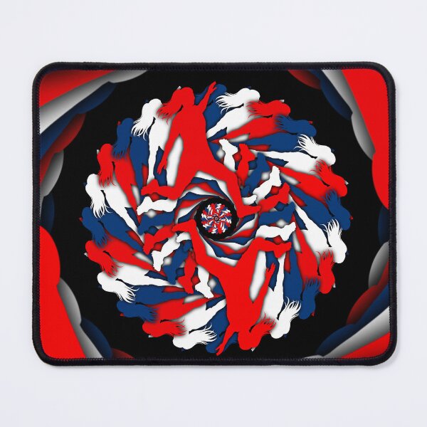 Item preview, Female Soccer Player in Motion - Red, White and Blue Football Art designed and sold by BlackthornDsign.