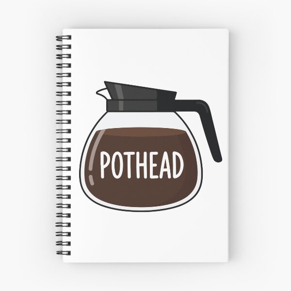 Item preview, Coffee pot , carafe decal with Pothead pun, caffeine lover graphic, funny morning brew illustration designed and sold by raedattia.