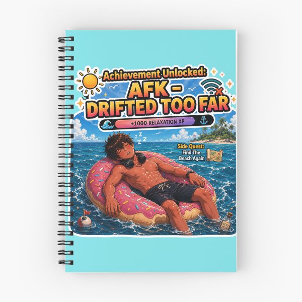 Item preview, Achievement Unlocked AFK Drifted Too Far – Anime Gamer Asleep on Donut Float designed and sold by DailyStruggleCo.