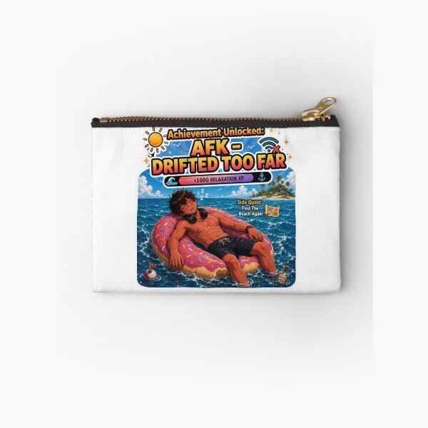 Item preview, Achievement Unlocked AFK Drifted Too Far – Anime Gamer Asleep on Donut Float designed and sold by DailyStruggleCo.