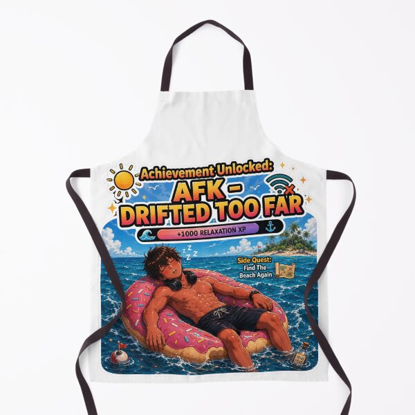 Item preview, Achievement Unlocked AFK Drifted Too Far – Anime Gamer Asleep on Donut Float designed and sold by DailyStruggleCo.