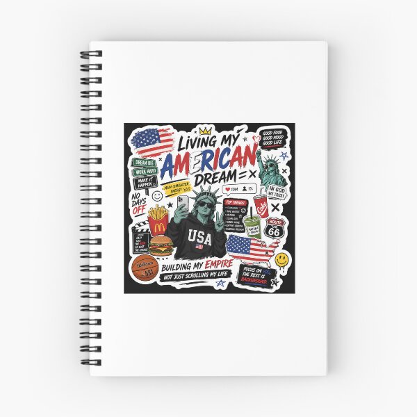 Item preview, Living My American Dream | Gen Z Hustle & Main Character Sticker designed and sold by Ananyamalik12.