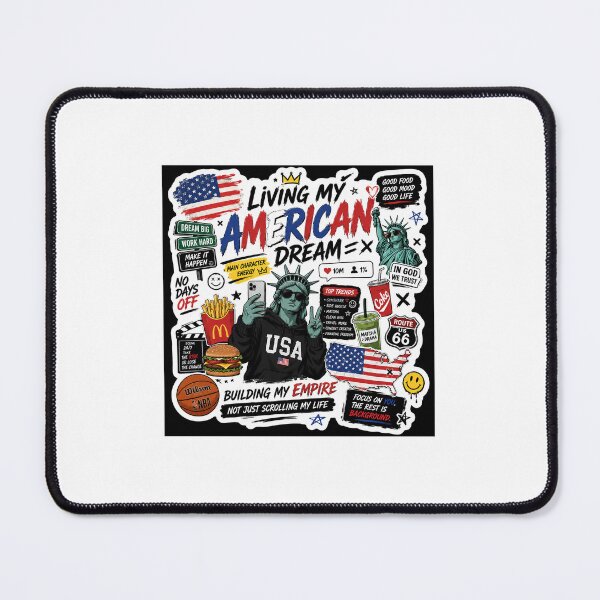 Item preview, Living My American Dream | Gen Z Hustle & Main Character Sticker designed and sold by Ananyamalik12.
