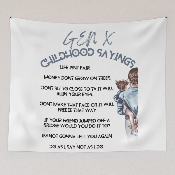 Item preview, Gen X Childhood Sayings T-shirt, Nostalgia Funny Tee designed and sold by Teechuckle.
