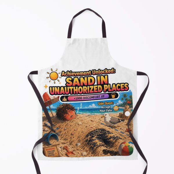 Item preview, Achievement Unlocked Sand In Unauthorized Places – Anime Gamer Buried in Sand designed and sold by DailyStruggleCo.