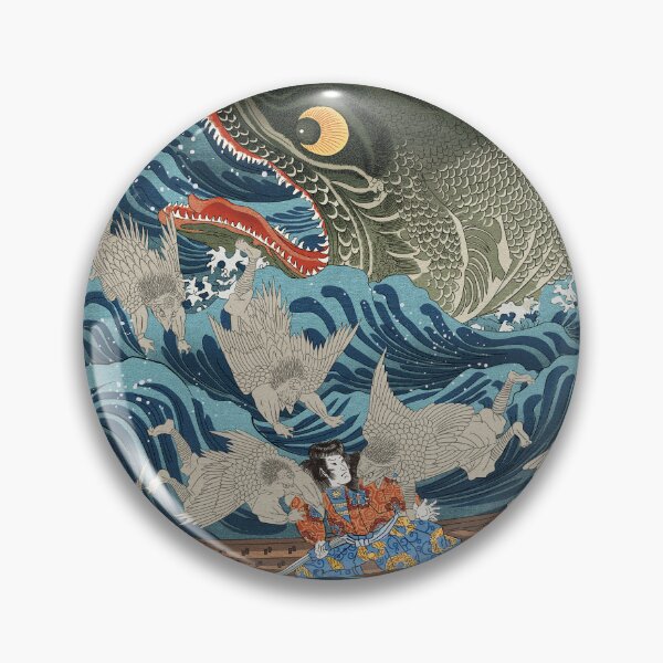 Item preview,  A picture of the retainers of Emperor Sanuki saving Tametomo,, designed and sold by OsakaYumeWorks.