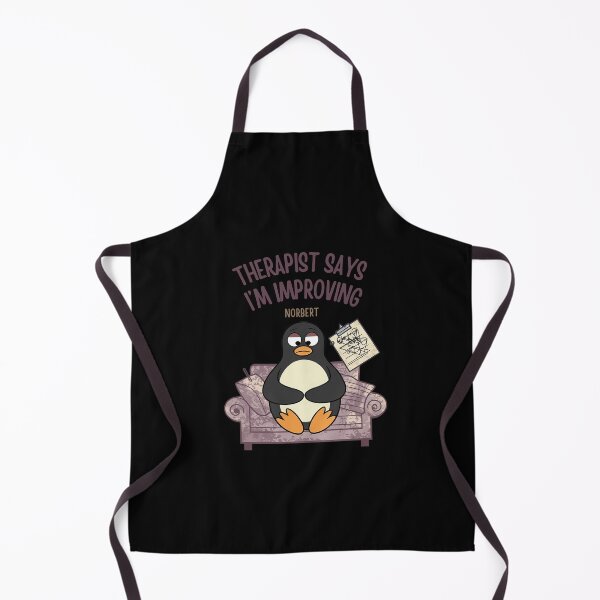 Item preview, Therapist Says I'm Improving - Funny Sarcastic Penguin Norbert Mental Health Humor Tee designed and sold by DONT ASK CLUB.