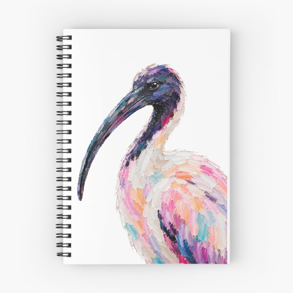 Item preview, Cute Colorful Australian White Ibis – Modern Palette Knife Animal Painting designed and sold by SLGA-Designs.