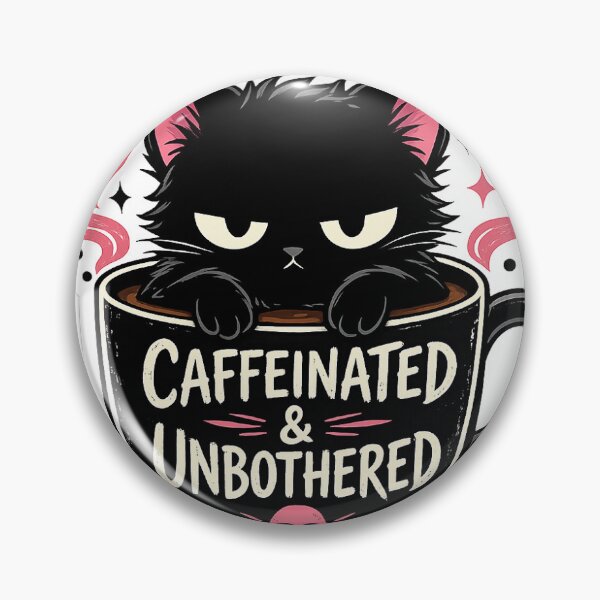 Item preview, Cat Caffeinated & Unbothered Sticker designed and sold by dollysdesigns97.
