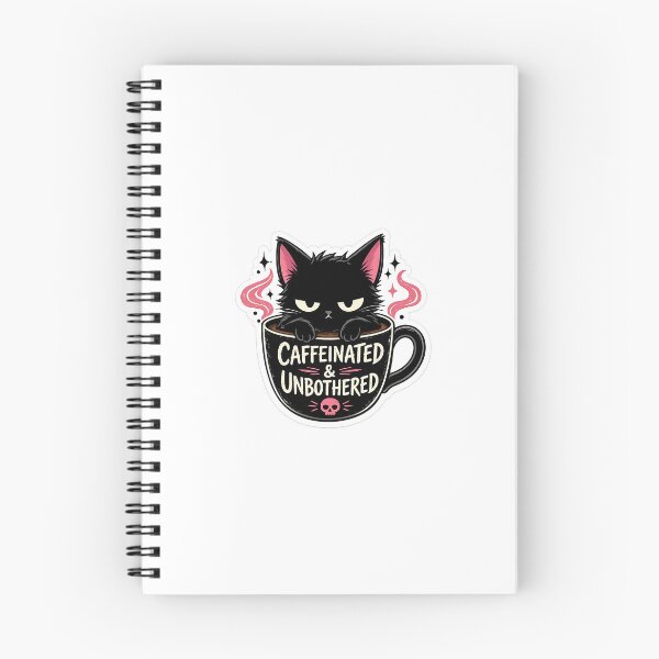 Item preview, Cat Caffeinated & Unbothered Sticker designed and sold by dollysdesigns97.