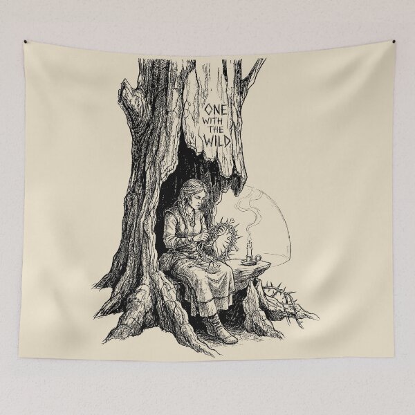 Item preview, Silent Spells of the Glade - Solitary Witch designed and sold by bapupa.