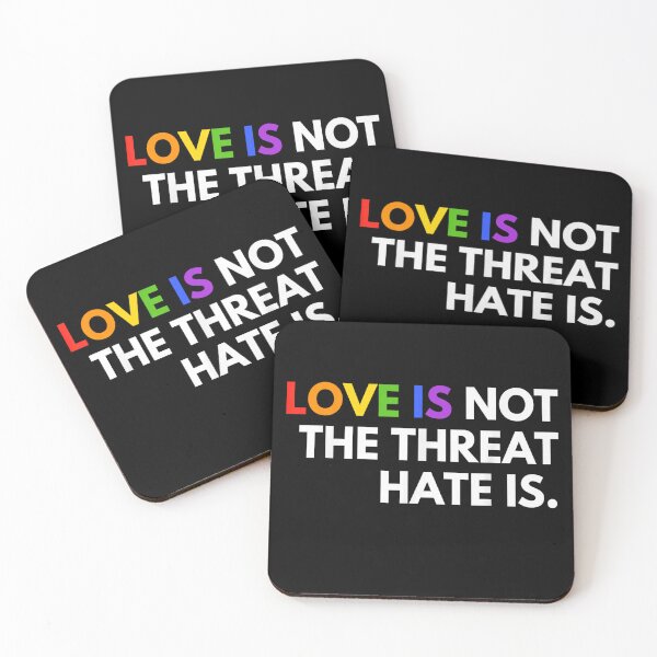 Item preview, Love is Not The Threat Hate is Rainbow LGBTQ Pride designed and sold by realvivar666.