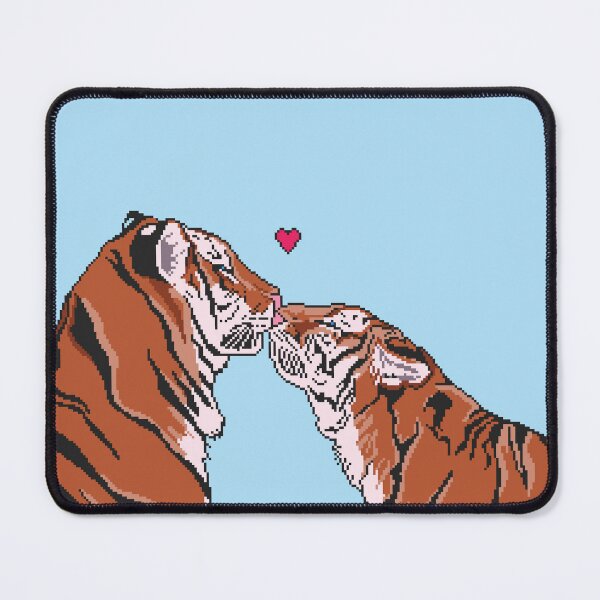 Item preview, Valentines day Tigers Pixel Art designed and sold by LilSeashell.