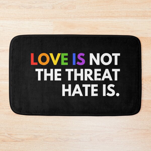 Item preview, Love is Not The Threat Hate is Rainbow LGBTQ Pride designed and sold by realvivar666.