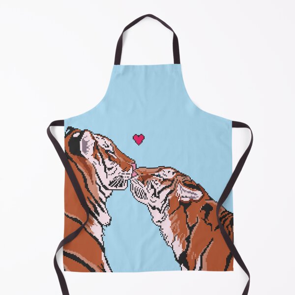 Item preview, Valentines day Tigers Pixel Art designed and sold by LilSeashell.