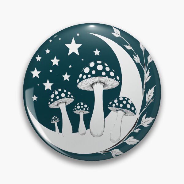 Item preview, Moonlit Mushroom Circle T-Shirt | Forest Witch Moon Magic Design designed and sold by VikArtStudio.