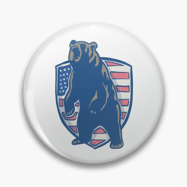 Item preview, Patriotic Grizzly Bear - Faded Color designed and sold by IvysCreativityHouse.