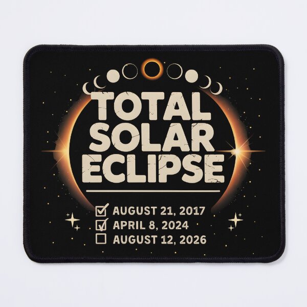 Item preview, Total Solar Eclipse Checklist 2017 2024 2026 Vintage Astronomy Enthusiast designed and sold by ArtByKatti.