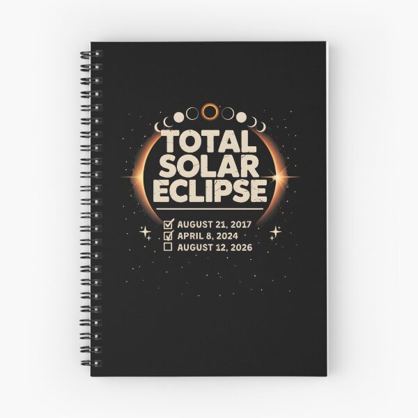 Item preview, Total Solar Eclipse Checklist 2017 2024 2026 Vintage Astronomy Enthusiast designed and sold by ArtByKatti.