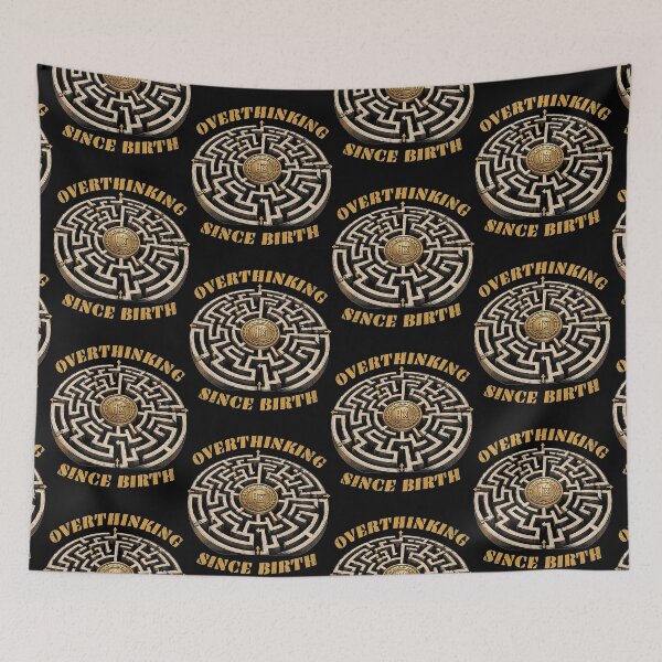 Item preview, Pensando demasiado desde que nací - Laberinto de ropa urbana vintage designed and sold by thoughtswear.