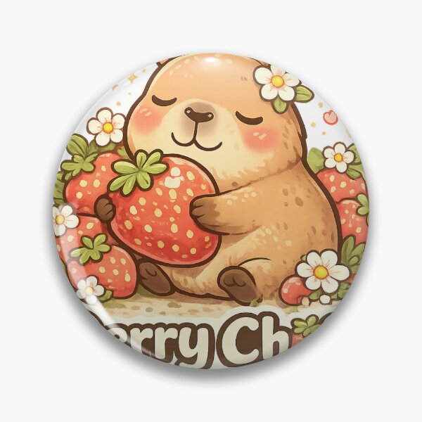 Item preview, Berry Chill Cute Capybara Strawberry Kawaii designed and sold by PriyaArts45.