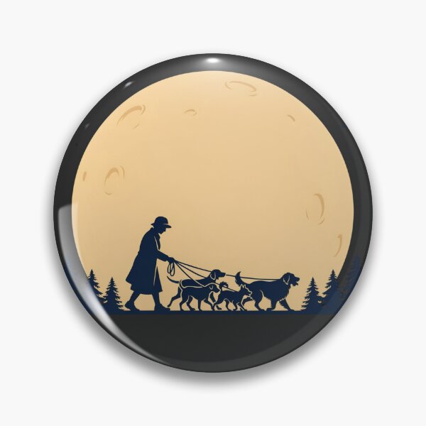 Item preview, Old Woman Walking Her Dogs at Night designed and sold by ArcticFoxStudio.