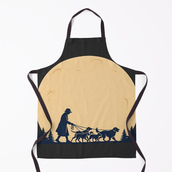 Item preview, Old Woman Walking Her Dogs at Night designed and sold by ArcticFoxStudio.