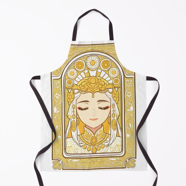 Item preview, Portrait - Golden crowned woman closed eyes serene designed and sold by AnimeShin.
