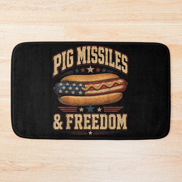 Item preview, Pig Missiles And Freedom Funny American Flag Hot Dog Fourth July designed and sold by GalenoHenley.