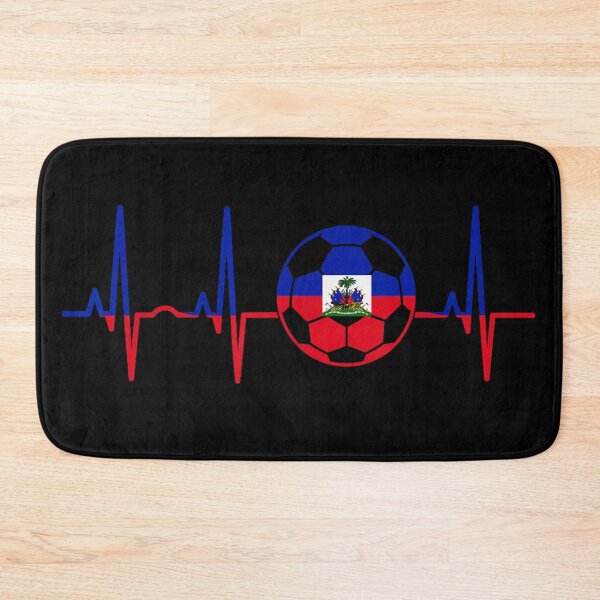 Item preview, Haiti Football Flag Heartbeat EKG Soccer Fan Jersey Graphic Design Print designed and sold by GalenoHenley.