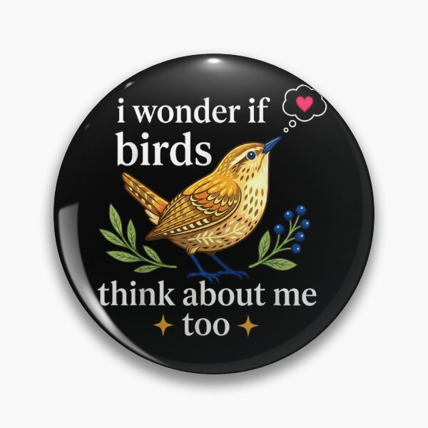 Item preview, I Wonder If Birds Think About Me Too Cute Wren Illustration designed and sold by GalenoHenley.