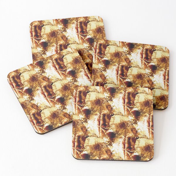 Item preview, Grungy Textured Abstract in Golden Brown and White designed and sold by Artistestella.