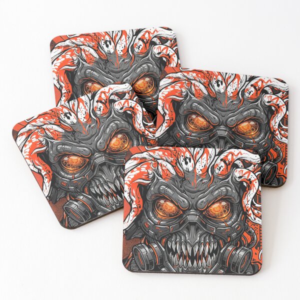 Item preview, Cyberpunk Techwear Demon Mask - Dark Sci-Fi Fantasy Bio-Mechanical Monster designed and sold by MCHDesignST.