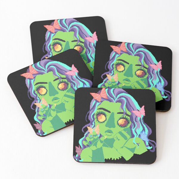 Item preview, Alien Girl with Butterflies Pixel Art designed and sold by LilSeashell.