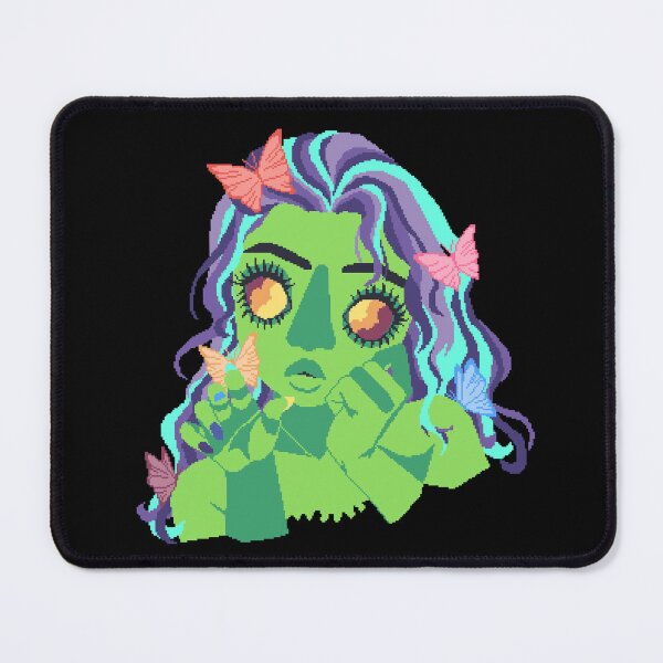 Item preview, Alien Girl with Butterflies Pixel Art designed and sold by LilSeashell.
