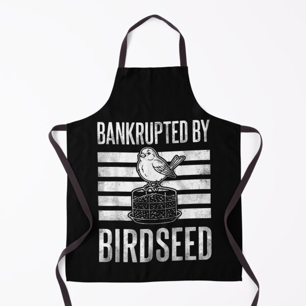 Item preview, Bankrupted By Birdseed Cute Finch Silhouette Distressed Black And White Design designed and sold by GalenoHenley.