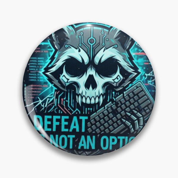 Item preview, Cyberpunk Gamer Raccoon Defeat Is Not An Option Design designed and sold by YunsCozyCorner.