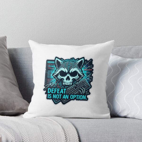 Item preview, Cyberpunk Gamer Raccoon Defeat Is Not An Option Design designed and sold by YunsCozyCorner.