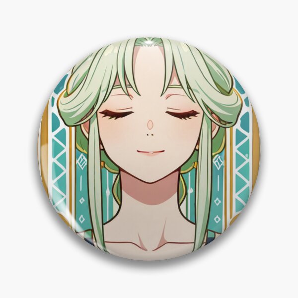 Item preview, Portrait - Green haired woman golden frame serene designed and sold by AnimeShin.