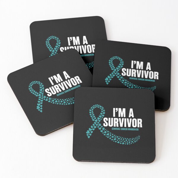 Item preview, Im A Survivor Teal Ribbon Cervical Cancer Awareness designed and sold by sailorjessiArt.