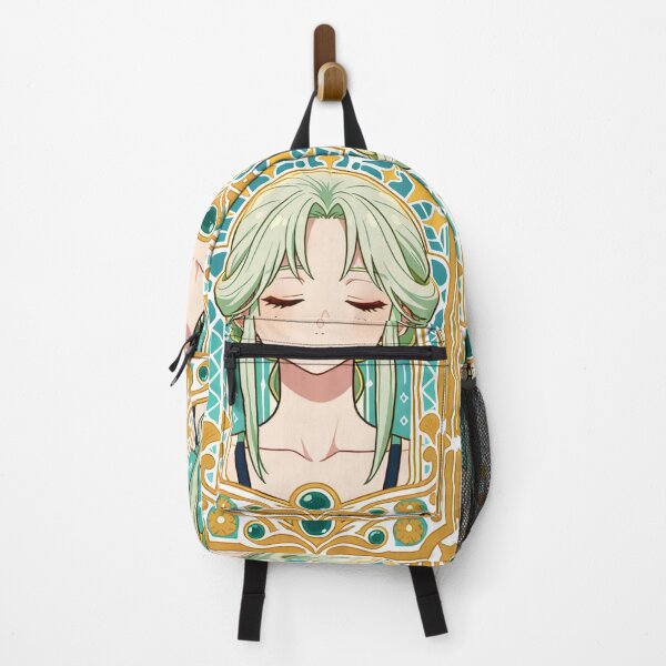 Item preview, Portrait - Green haired woman golden frame serene designed and sold by AnimeShin.