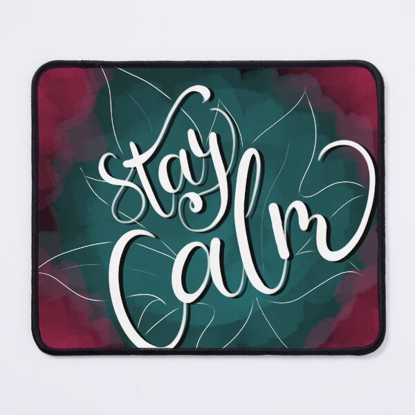 Item preview, Stay Calm | Hand Lettered Motivational Quote Typography designed and sold by knitted-strokes.