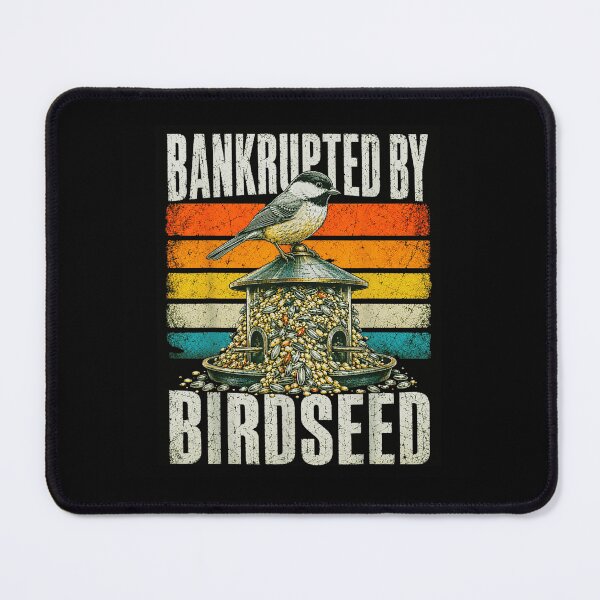 Item preview, Retro Bankrupted By Birdseed Funny Chickadee Bird Watching Vintage Sunset Graphic Tee designed and sold by GalenoHenley.