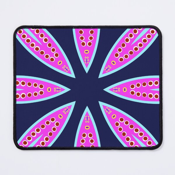 Item preview, Navy and Magenta Starburst Geometric Pattern designed and sold by Tinsleybluebell.