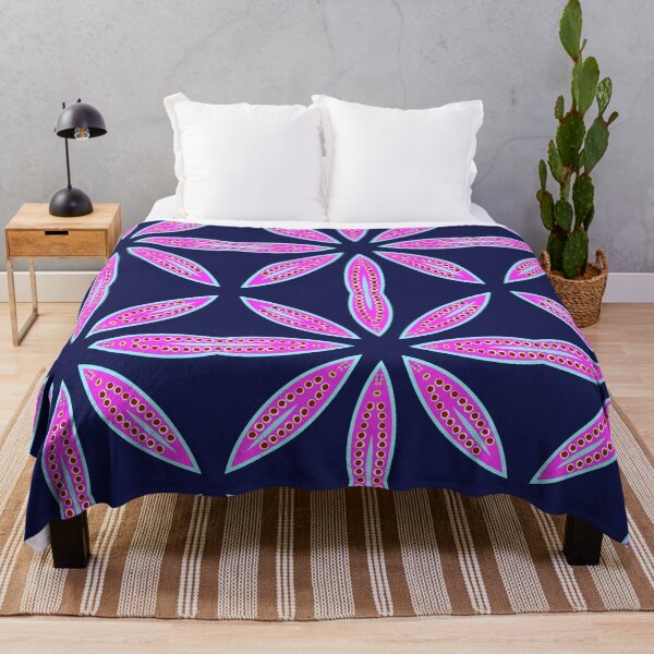 Item preview, Navy and Magenta Starburst Geometric Pattern designed and sold by Tinsleybluebell.