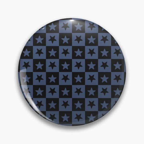 Item preview, Black and Blue checkered stars designed and sold by pattern-archive.