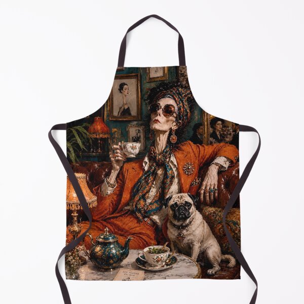 Item preview, The Grand Dame – Parisian Café Elegance | Vintage Fashion Editorial Illustration designed and sold by Vibranta Studio.