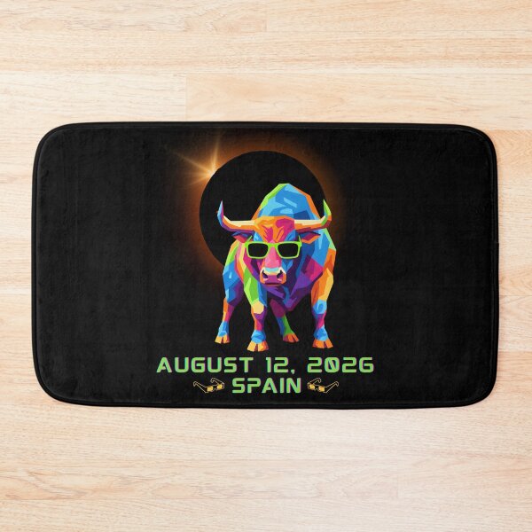 Item preview, Spain Total Solar Eclipse August 12 2026 Colorful Bull Astronomy Art designed and sold by ArtByKatti.