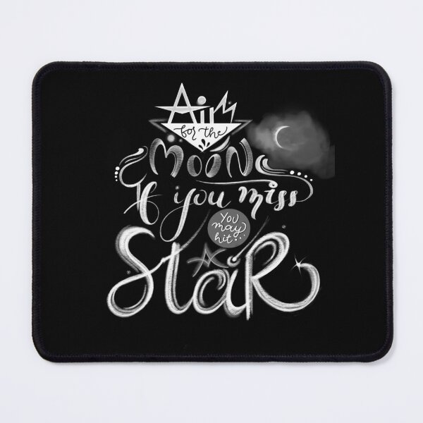 Item preview, Aim for the Moon – Inspirational Typography Art designed and sold by knitted-strokes.